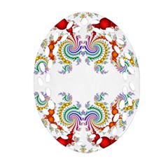 Fractal Kaleidoscope Of A Dragon Head Oval Filigree Ornament (two Sides) by Amaryn4rt