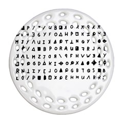 Zodiac Killer  Round Filigree Ornament (two Sides) by Valentinaart