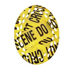 Crime Scene Oval Filigree Ornament (two Sides)