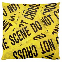 Crime Scene Large Cushion Case (two Sides) by Valentinaart