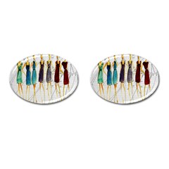 Fashion Sketch  Cufflinks (oval)