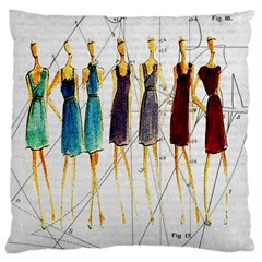 Fashion Sketch  Large Cushion Case (two Sides) by Valentinaart