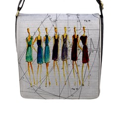 Fashion Sketch  Flap Messenger Bag (l) 