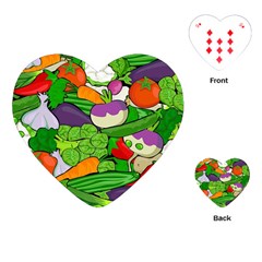 Vegetables  Playing Cards (heart)  by Valentinaart
