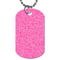 Pink Pattern Dog Tag (one Side) by Valentinaart