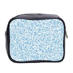 Blue pattern Mini Toiletries Bag 2-Side Back