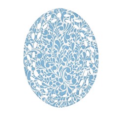 Blue Pattern Ornament (oval Filigree) by Valentinaart