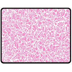 Pink Pattern Double Sided Fleece Blanket (medium)  by Valentinaart