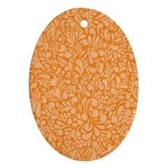 Orange Pattern Ornament (oval) by Valentinaart
