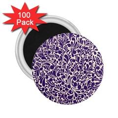 Purple Pattern 2 25  Magnets (100 Pack)  by Valentinaart