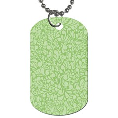 Green Pattern Dog Tag (two Sides) by Valentinaart