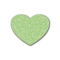 Green Pattern Heart Coaster (4 Pack)  by Valentinaart