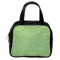 Green Pattern Classic Handbags (one Side) by Valentinaart