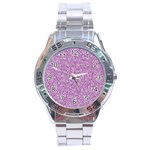 Pattern Stainless Steel Analogue Watch Front