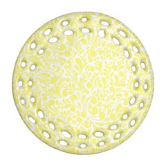 Yellow Pattern Ornament (round Filigree) by Valentinaart