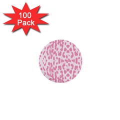 Leopard Pink Pattern 1  Mini Buttons (100 Pack)  by Valentinaart