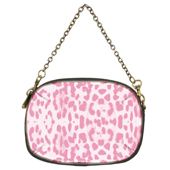 Leopard pink pattern Chain Purses (Two Sides) 