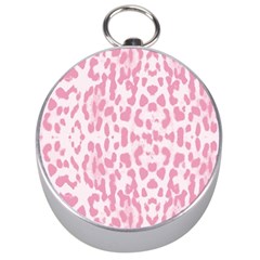 Leopard Pink Pattern Silver Compasses by Valentinaart