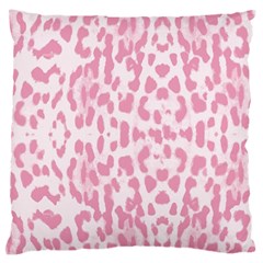 Leopard Pink Pattern Standard Flano Cushion Case (two Sides) by Valentinaart