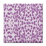 Purple leopard pattern Tile Coasters Front