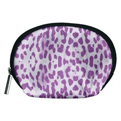 Purple Leopard Pattern Accessory Pouches (medium)  by Valentinaart