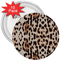 Leopard pattern 3  Buttons (10 pack) 