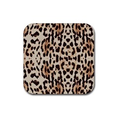 Leopard pattern Rubber Coaster (Square) 