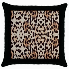 Leopard pattern Throw Pillow Case (Black)