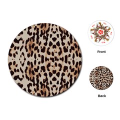 Leopard pattern Playing Cards (Round) 