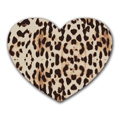 Leopard Pattern Heart Mousepads by Valentinaart