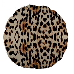 Leopard pattern Large 18  Premium Round Cushions