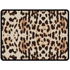 Leopard pattern Double Sided Fleece Blanket (Large) 