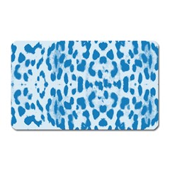 Blue Leopard Pattern Magnet (rectangular) by Valentinaart