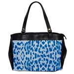 Blue leopard pattern Office Handbags Front