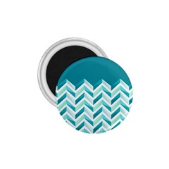 Zigzag Pattern In Blue Tones 1 75  Magnets by TastefulDesigns