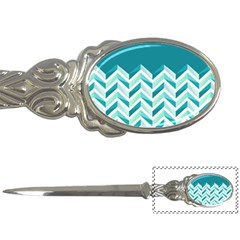 Zigzag Pattern In Blue Tones Letter Openers by TastefulDesigns