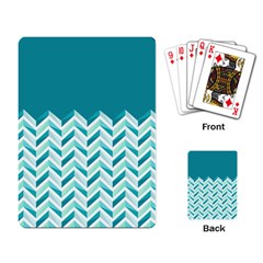 Zigzag Pattern In Blue Tones Playing Card by TastefulDesigns