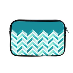 Zigzag Pattern In Blue Tones Apple Macbook Pro 13  Zipper Case by TastefulDesigns