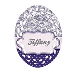 Pattern Purple 2 Ornament (Oval Filigree) Front