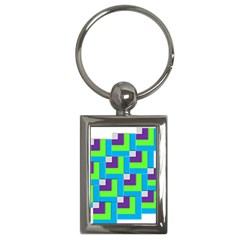 Geometric 3d Mosaic Bold Vibrant Key Chains (rectangle)  by Amaryn4rt