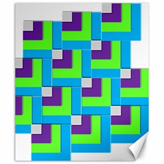 Geometric 3d Mosaic Bold Vibrant Canvas 20  X 24   by Amaryn4rt