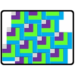 Geometric 3d Mosaic Bold Vibrant Fleece Blanket (large)  by Amaryn4rt