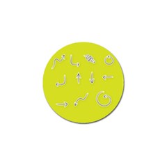 Arrow Line Sign Circle Flat Curve Golf Ball Marker (10 Pack) by Amaryn4rt