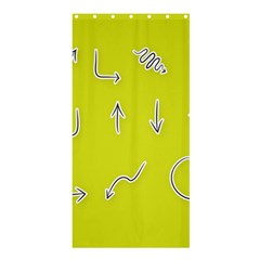 Arrow Line Sign Circle Flat Curve Shower Curtain 36  X 72  (stall)  by Amaryn4rt