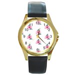 Etro Vintage Former Wallpaper Round Gold Metal Watch Front