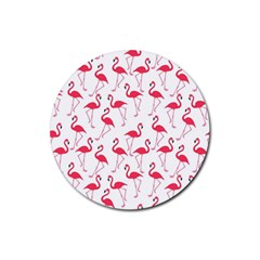 Flamingo pattern Rubber Coaster (Round) 