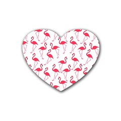 Flamingo pattern Heart Coaster (4 pack) 