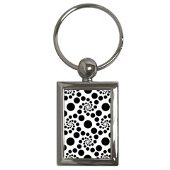 Dot Dots Round Black And White Key Chains (rectangle)  by Amaryn4rt