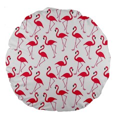 Flamingo pattern Large 18  Premium Round Cushions