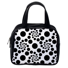 Dot Dots Round Black And White Classic Handbags (one Side)